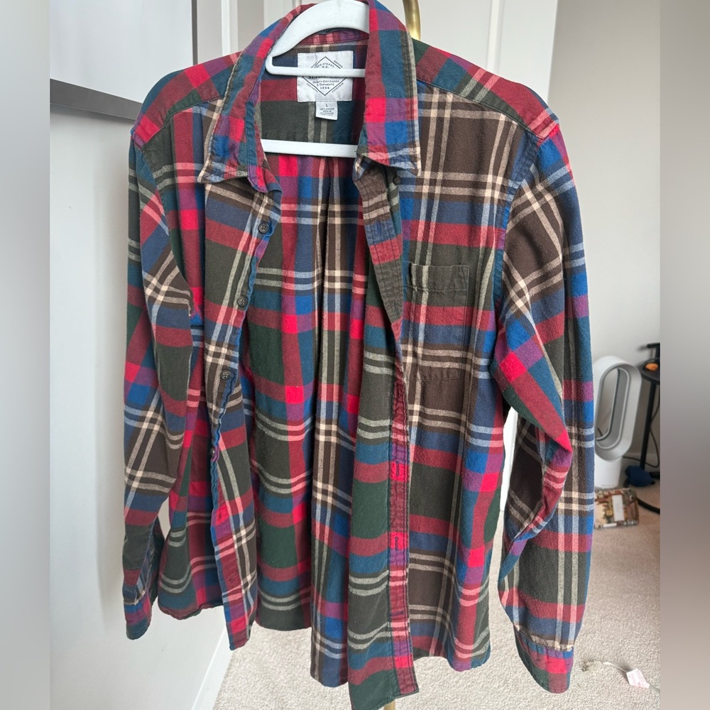 St. John's Bay Multicolor Brushed Flannel Shirt